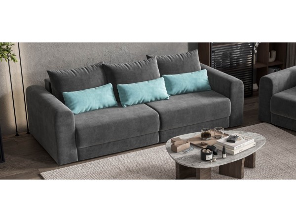 Модульный диван РИЧМОНД MODOOL Велюр Monolit серый