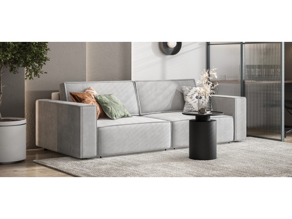 Диван BOSS SOFT MODOOL велюр Monolit сталь