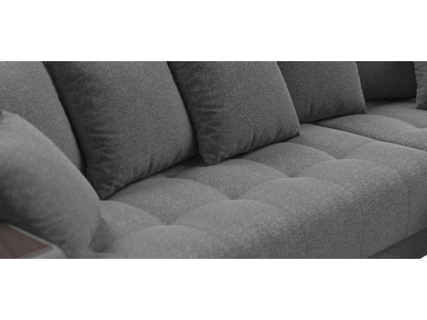 Угловой диван Ванкувер Рогожка Мальмо серый