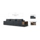 Угловой диван-кровать Босс Модуль XL правый, две полки, шенилл Глосс карбон