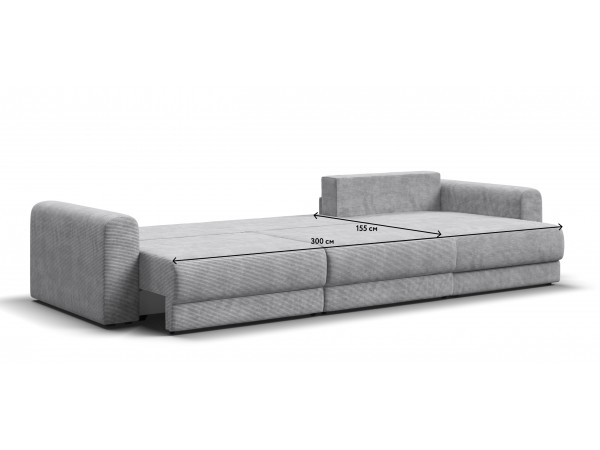 Модульный угловой диван РИЧМОНД MODOOL MAX Вельвет CORD серый