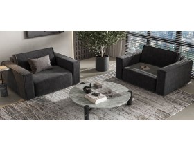 Кресло Босс Софт Модуль Вельвет Корд графит