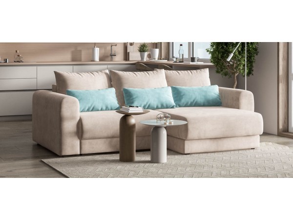 Модульный угловой диван РИЧМОНД MODOOL Велюр Monolit латте