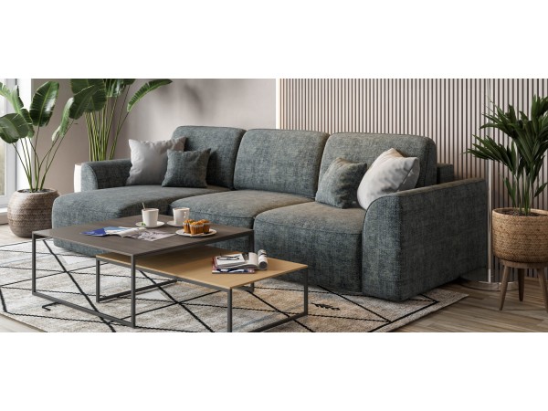 Угловой диван KING SE Шенилл IQ серый