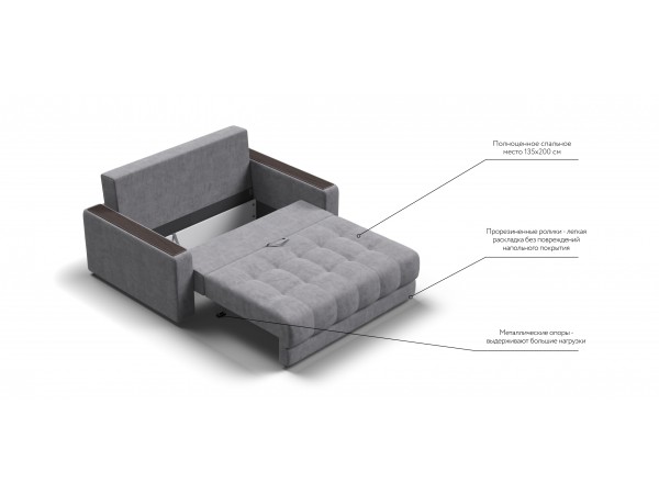 Босс двухместный диван Велюр Роял агат