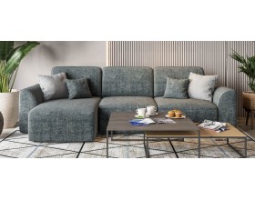 Кинг угловой диван Шенилл Смарт серый