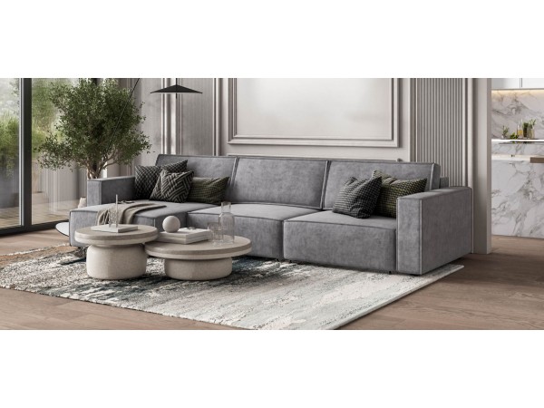 Угловой диван Босс Софт Модуль Макс Велюр Роял агат