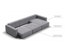 Угловой диван Босс Софт Модуль Макс Велюр Роял агат