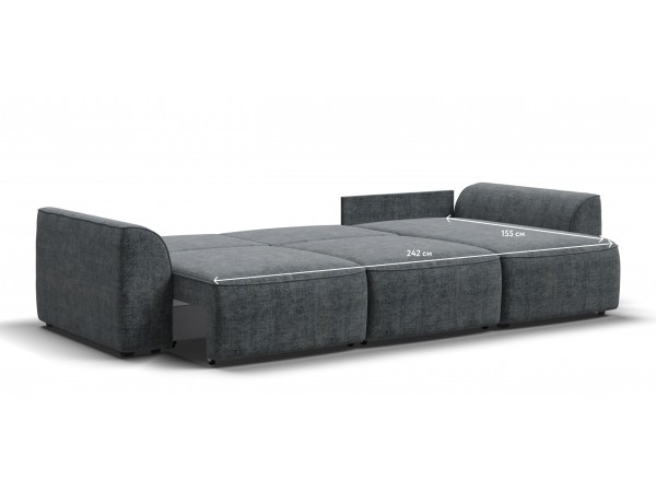 Угловой диван KING SE Шенилл IQ серый