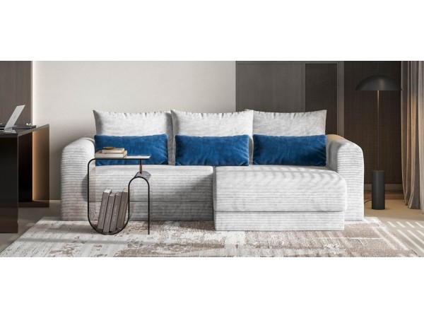 Модульный угловой диван РИЧМОНД MODOOL Вельвет CORD серый