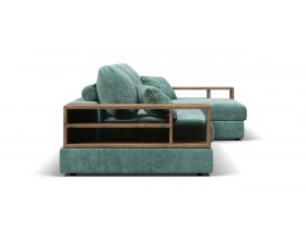 Угловой диван-кровать Босс Модуль XL правый, две полки, шенилл Глосс минт