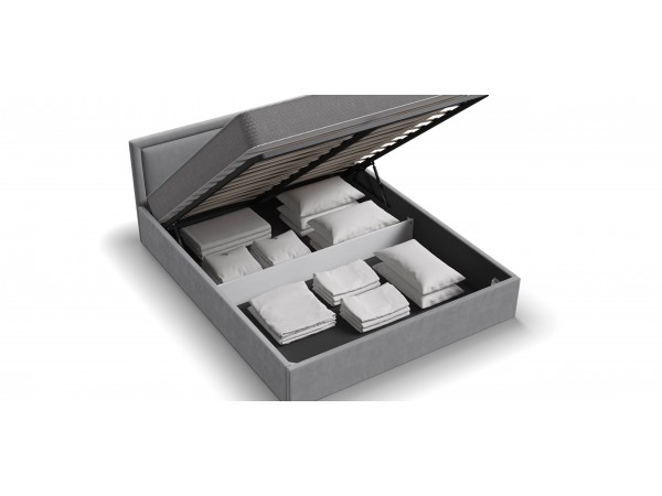 МП Фрея Кровать+ПМ 160*200 велюр Монолит сталь