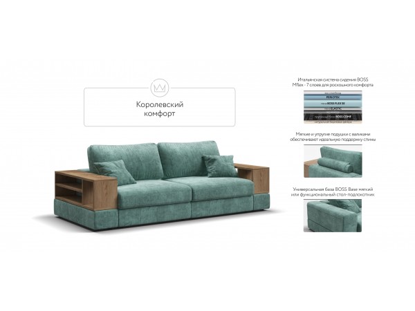 Диван-кровать BOSS MODOOL шенилл Gloss минт