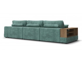 Угловой диван-кровать Босс Модуль XL правый, две полки, шенилл Глосс минт