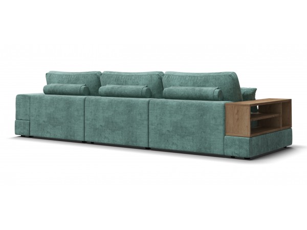 Угловой диван-кровать Босс Модуль XL правый, две полки, шенилл Глосс минт