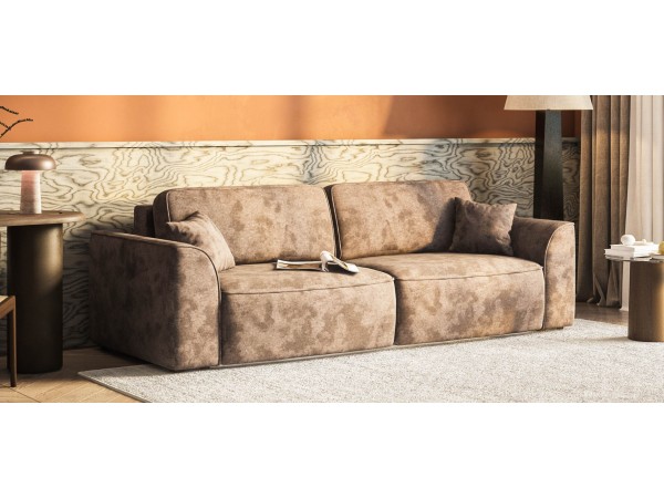 Диван Элит велюр Алькантара серый