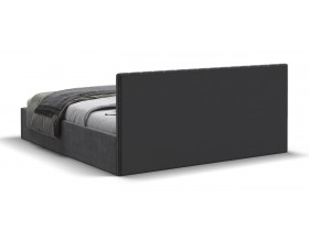 МП Ронда Кровать+ПМ 160*200 велюр Монолит серый