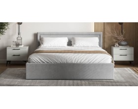 МП Фрея Кровать+ПМ 160*200 велюр Монолит сталь