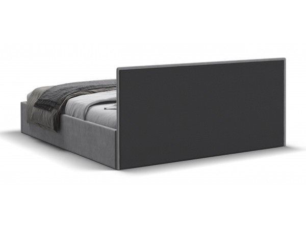 МП Фрея Кровать+ПМ 160*200 велюр Монолит сталь