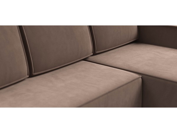 Угловой диван Лофт велюр Монолит мокко