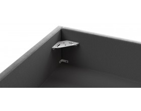 МП Ронда Кровать+ПМ 160*200 велюр Монолит серый