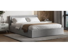 МП Фрея Кровать+ПМ 160*200 велюр Монолит сталь