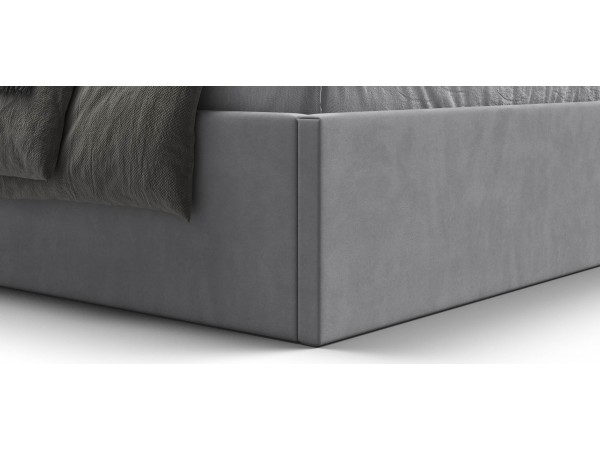 МП Фрея Кровать+ПМ 160*200 велюр Монолит сталь