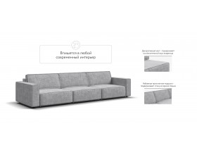 Диван Босс Софт Модуль MAX Вельвет Корд серый