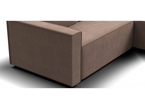 Угловой диван Лофт велюр Монолит мокко