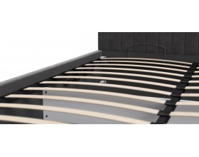 МП Ронда Кровать+ПМ 160*200 велюр Монолит серый