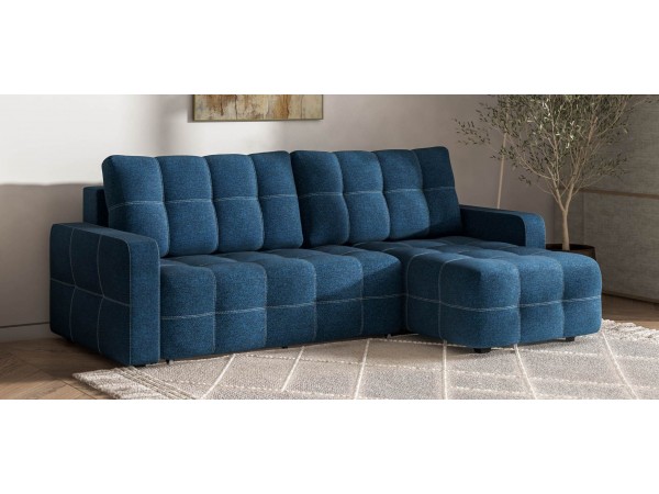 Угловой диван Уют Рогожка Мальмо синий