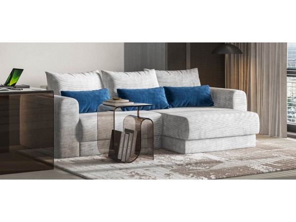 Модульный угловой диван РИЧМОНД MODOOL Вельвет CORD серый