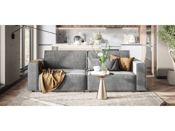 Диван BOSS SOFT MODOOL велюр Monolit серый