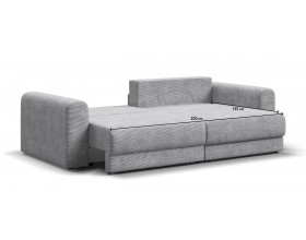 Модульный угловой диван Ричмонд Модуль Вельвет Корд серый