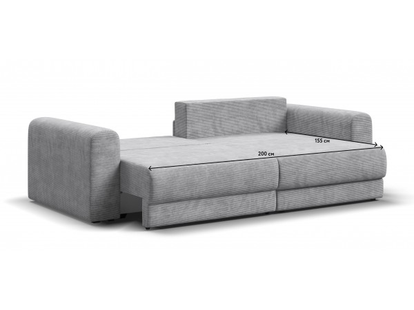 Модульный угловой диван РИЧМОНД MODOOL Вельвет CORD серый