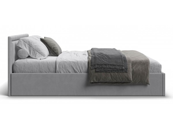 МП Фрея Кровать+ПМ 160*200 велюр Монолит сталь