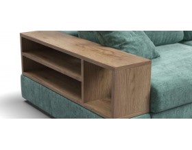 Угловой диван-кровать Босс Модуль XL правый, две полки, шенилл Глосс минт