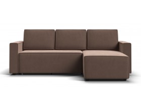 Угловой диван Лофт велюр Монолит мокко