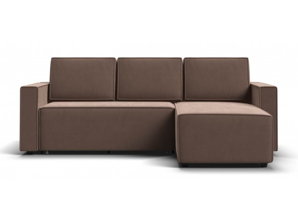 Угловой диван Лофт велюр Монолит мокко