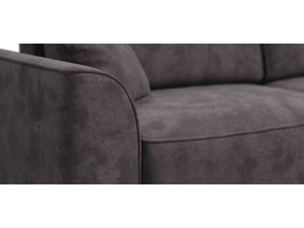 Диван Элит велюр Алькантара серый