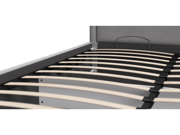 МП Фрея Кровать+ПМ 160*200 велюр Монолит сталь