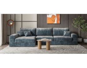 Угловой диван-кровать Босс Модуль XL левый, мягкие подлокотники, шенилл Глосс карбон