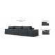 Угловой диван-кровать Босс Модуль XL правый, полка справа, шенилл Глосс карбон