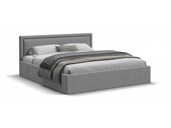 МП Фрея Кровать+ПМ 160*200 велюр Монолит сталь