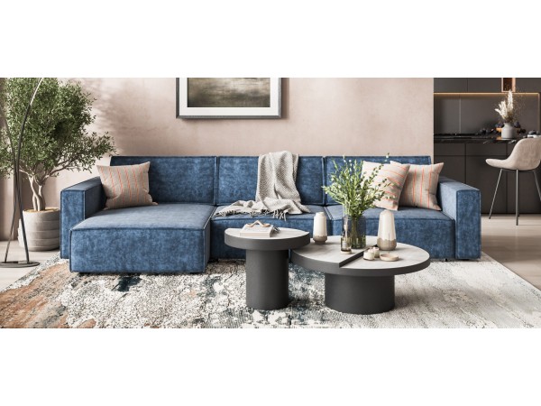 Угловой диван Босс Софт Модуль Макс Велюр Роял синий