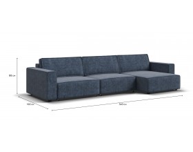 Угловой диван Босс Софт Модуль Макс Велюр Роял синий