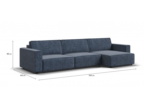 Угловой диван Босс Софт Модуль Макс Велюр Роял синий