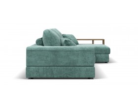 Угловой диван-кровать Босс Модуль XL правый, полка справа, шенилл Глосс минт