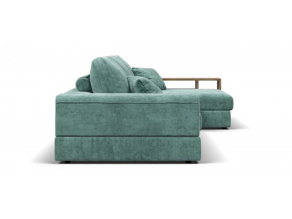 Угловой диван-кровать Босс Модуль XL правый, полка справа, шенилл Глосс минт