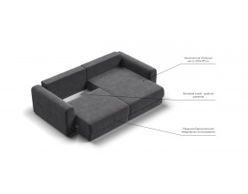 Модульный угловой диван Ричмонд Модуль Вельвет Корд графит